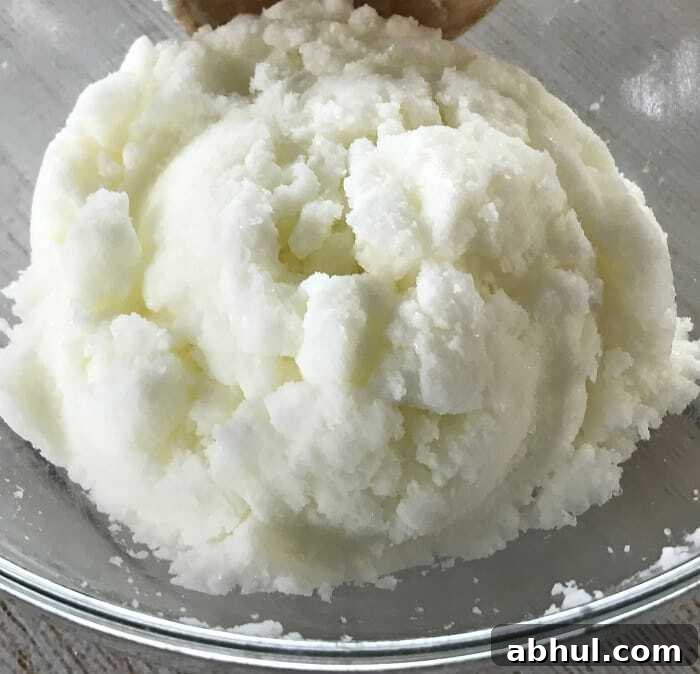 Dough ready to press into molds