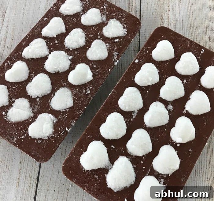 Air drying scrub hearts in molds
