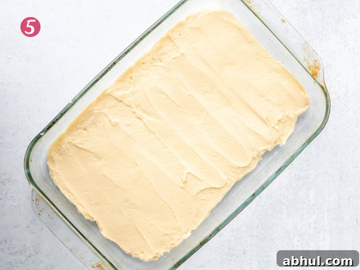Pan of unbaked sugar cookie bars
