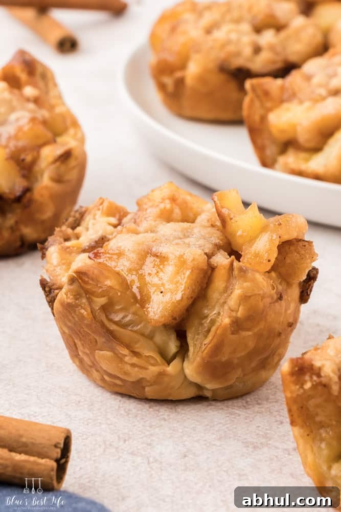 Mini Apple Pie Bites with Flaky Puff Pastry 10 Mini apple pie with puff pastry.