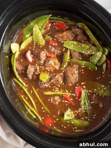 Slow cooker chinese beef