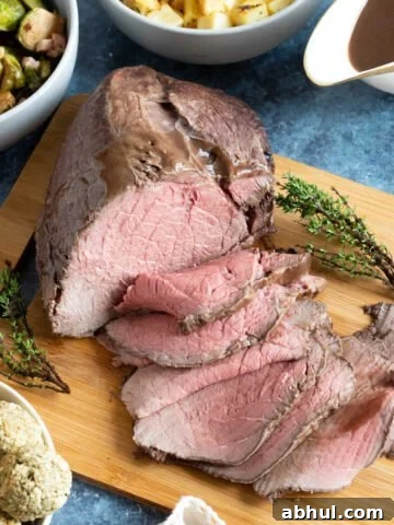 Sliced slow cooker roast beef.