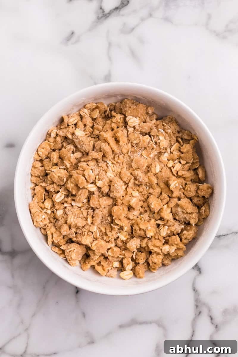 making the crumb topping.