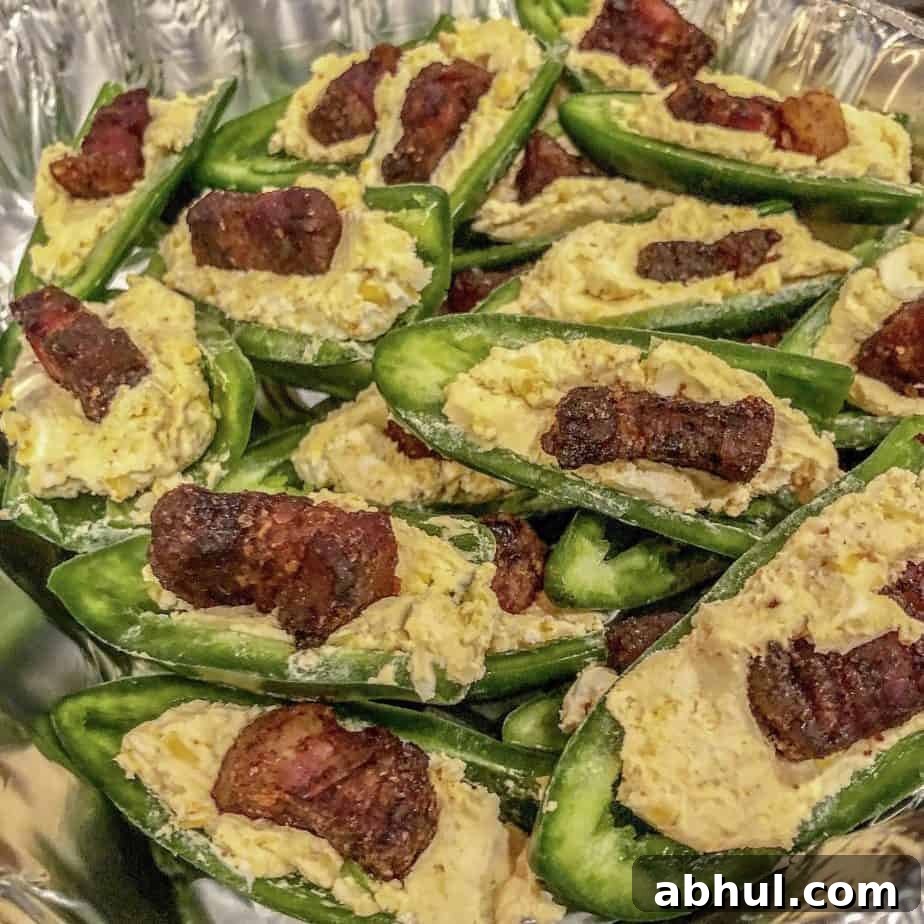 Crispy Puff Pastry Jalapeño Poppers with Creamy Filling 6 Jalapenos with cheese and pork belly filling