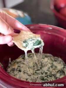 Crockpot Spinach Artichoke Dip
