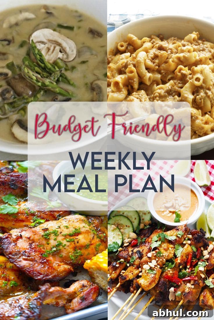 BUDGET FRIENDLY WEEKLY MEAL PLAN