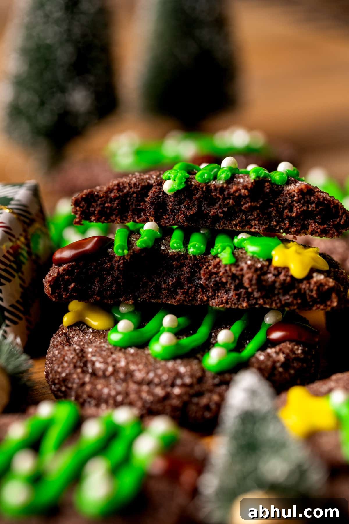 Cookie split in half.