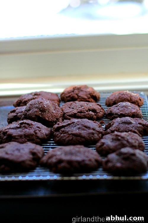 Salted Caramel and Nutella Stuffed Fudgy Cookies-015