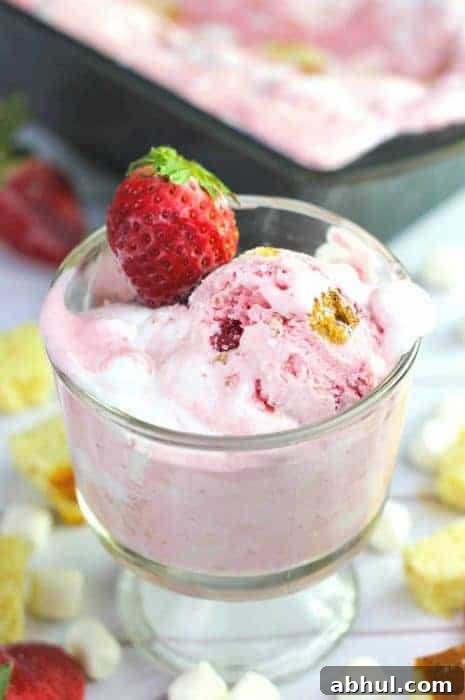 No-Churn Strawberry Shortcake Ice Cream