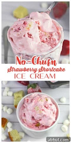 No-Churn Strawberry Shortcake Ice Cream