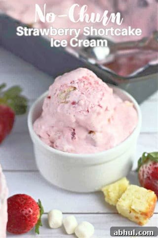 No-Churn Strawberry Shortcake Ice Cream