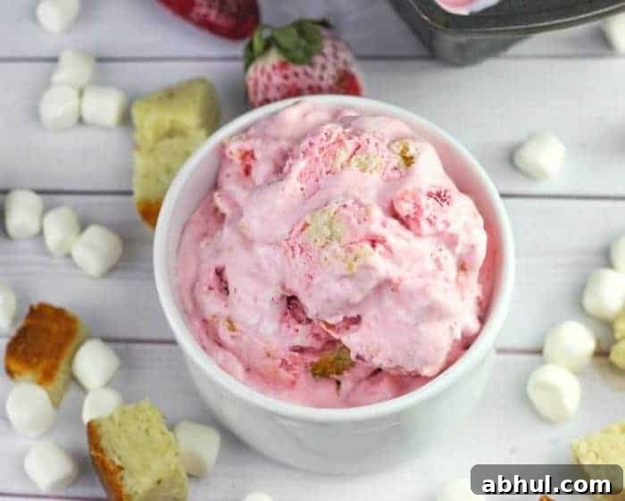 No-Churn Strawberry Shortcake Ice Cream