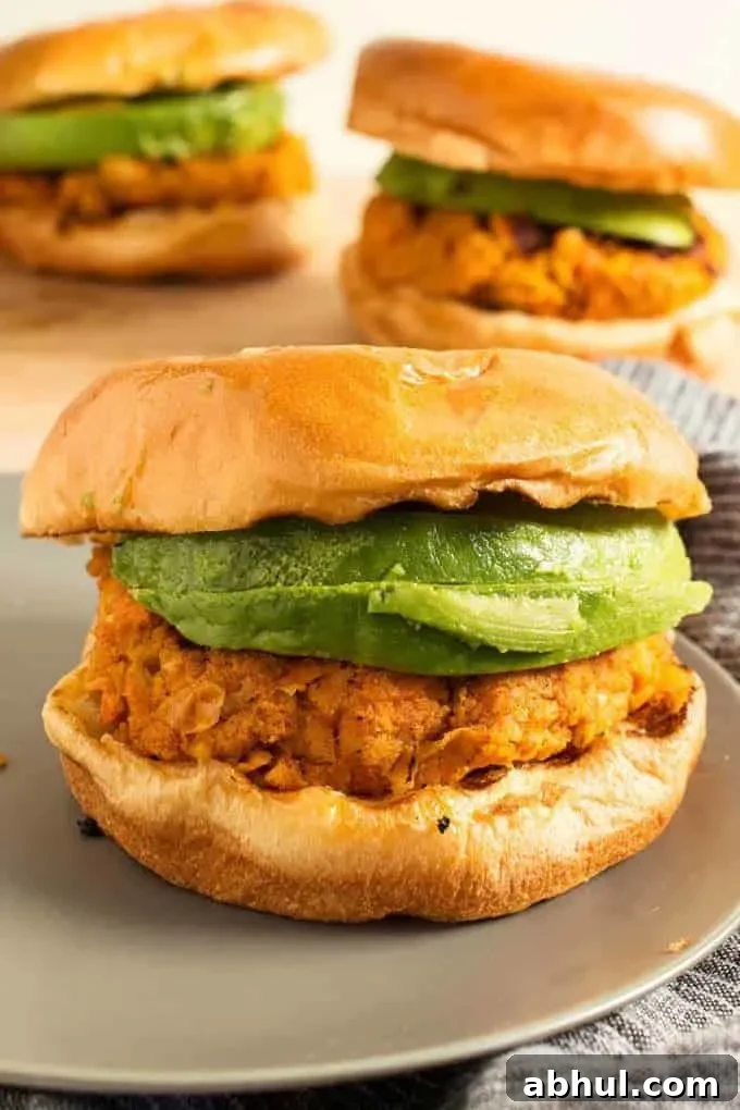 These Vegan Sweet Potato Garbanzo Bean Burgers are easy to make and great for summer parties. Or use a grill pan and make them year-round!
