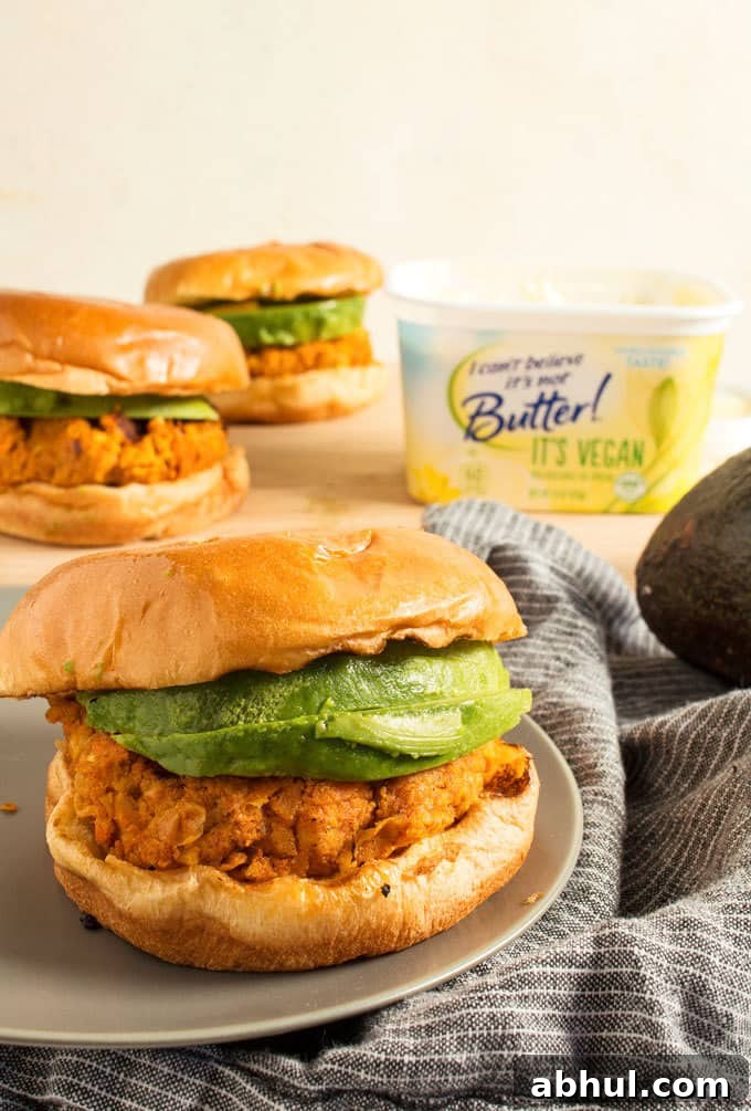 These Vegan Sweet Potato Garbanzo Bean Burgers are easy to make and great for summer parties. Or use a grill pan and make them year-round!
