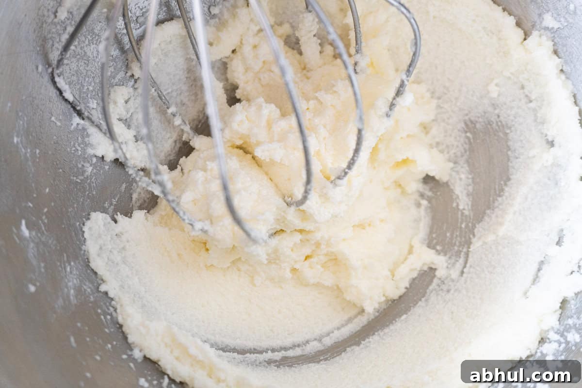 butter and sugar whisked.