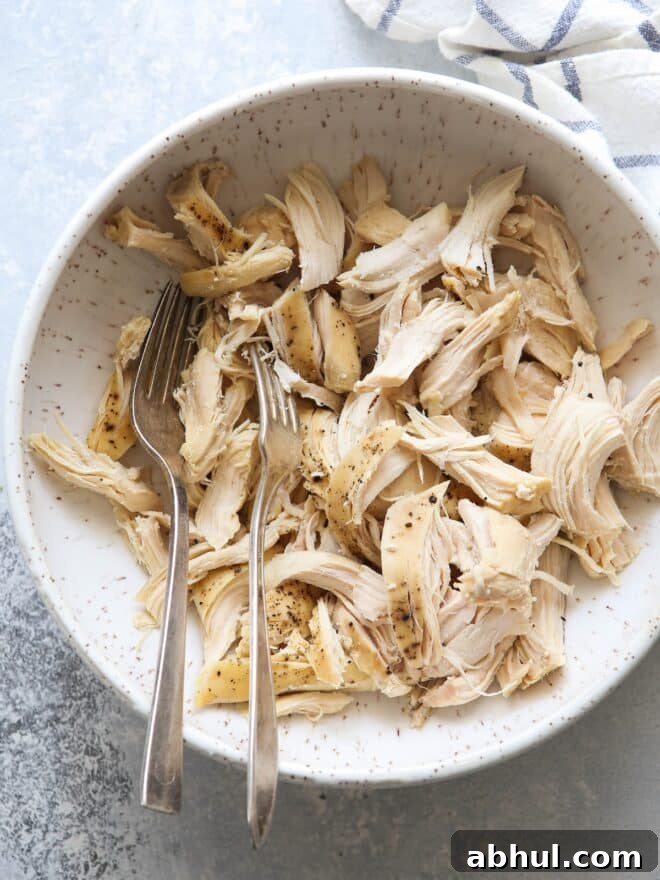 Shredded Cooked Chicken: Slow Cooker, Instant Pot & Stovetop Methods 7 Shredding chicken to use in all sorts of recipes