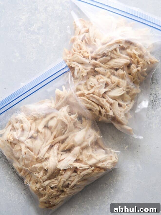 Shredded Cooked Chicken: Slow Cooker, Instant Pot & Stovetop Methods 8 Store shredded chicken in the fridge or freeer