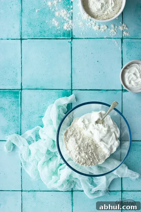 Quick pizza dough ingredients in a mixing bowl