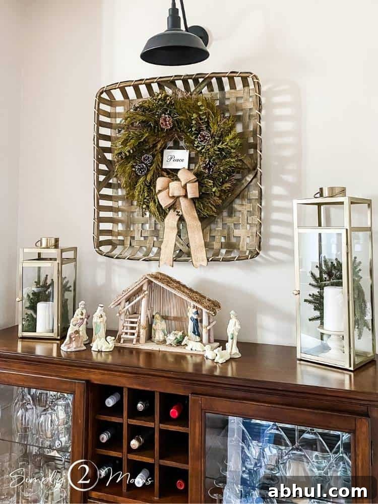 Top Target Christmas Decor Picks for Festive Holiday Style 12 Christmas manger with gold lanterns on either side
