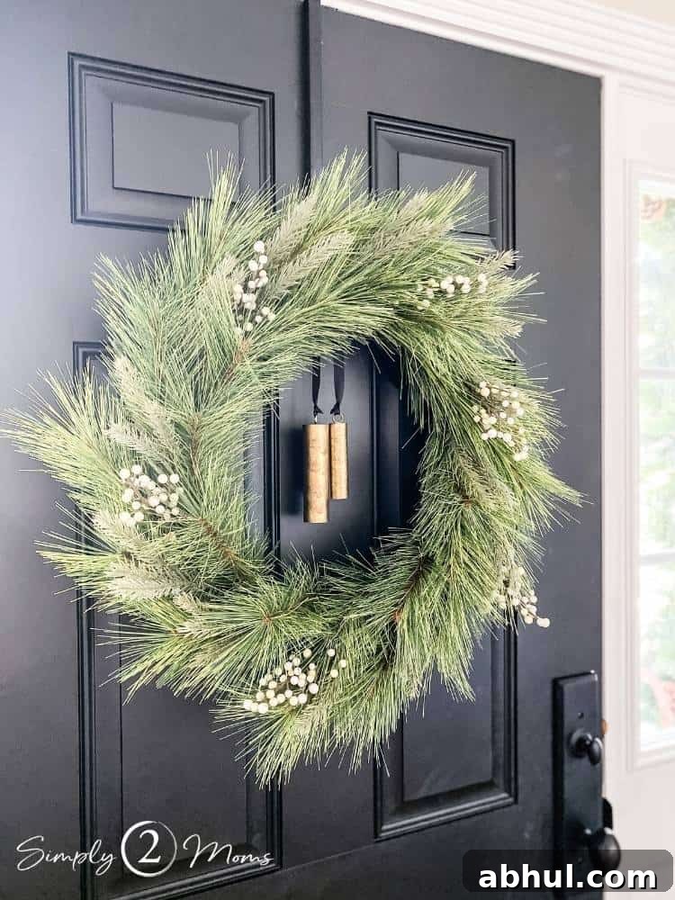 Top Target Christmas Decor Picks for Festive Holiday Style 15 faux pine wreath hanging on door