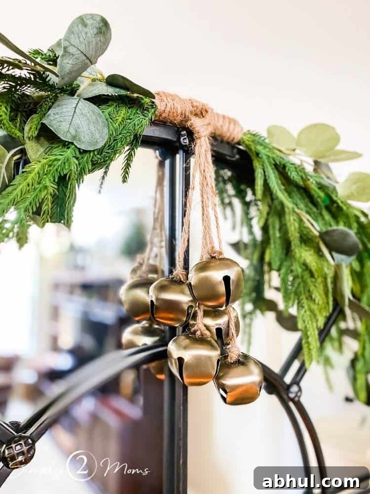 Top Target Christmas Decor Picks for Festive Holiday Style 8 close up of bells on twine hanging on mirror