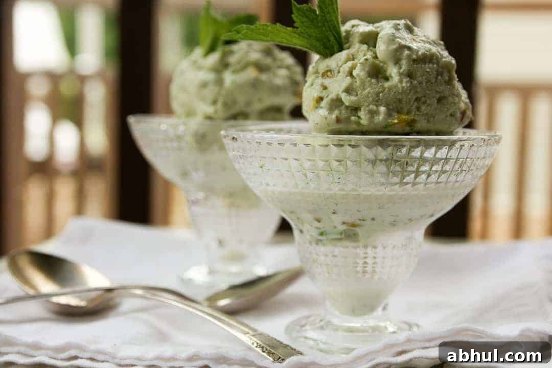 Pistachio Mint Frozen Yogurt