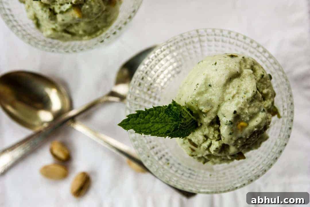 Pistachio Mint Frozen Yogurt