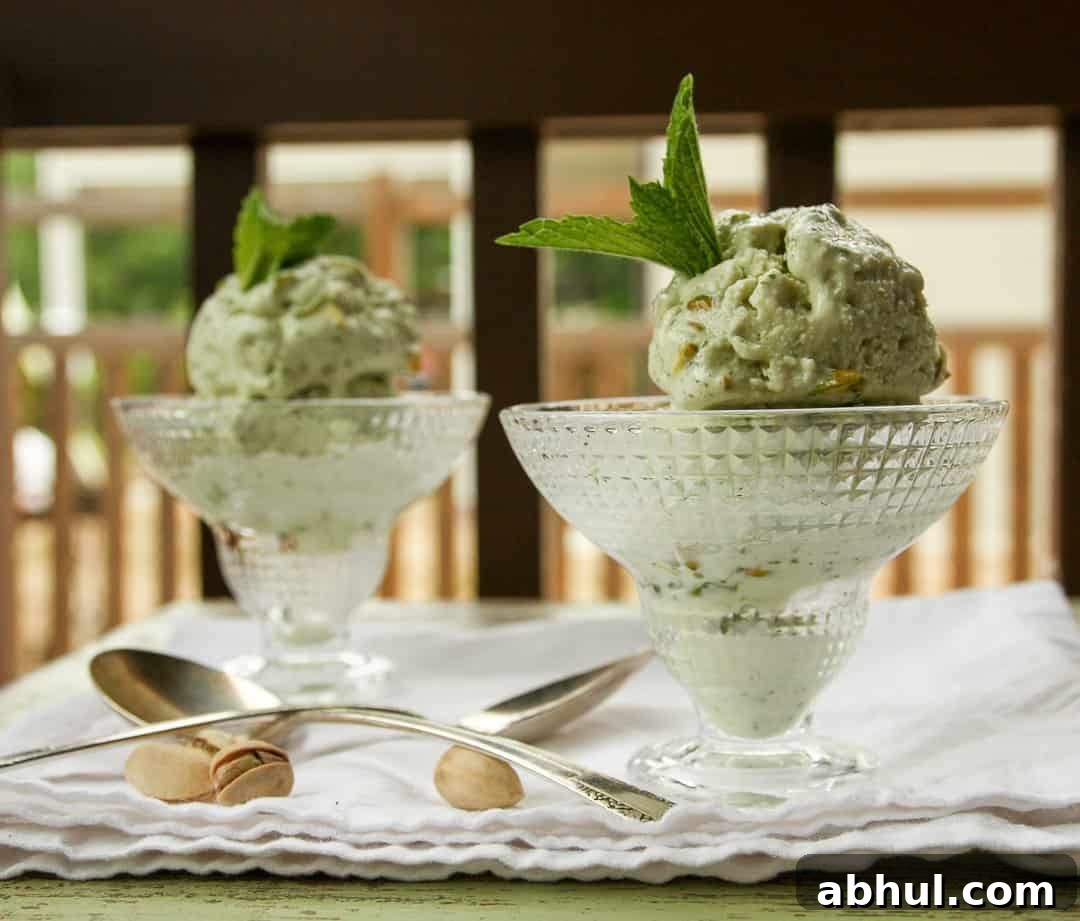 Pistachio Mint Frozen Yogurt