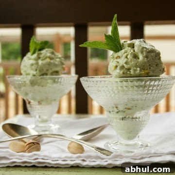 Pistachio Mint Frozen Yogurt