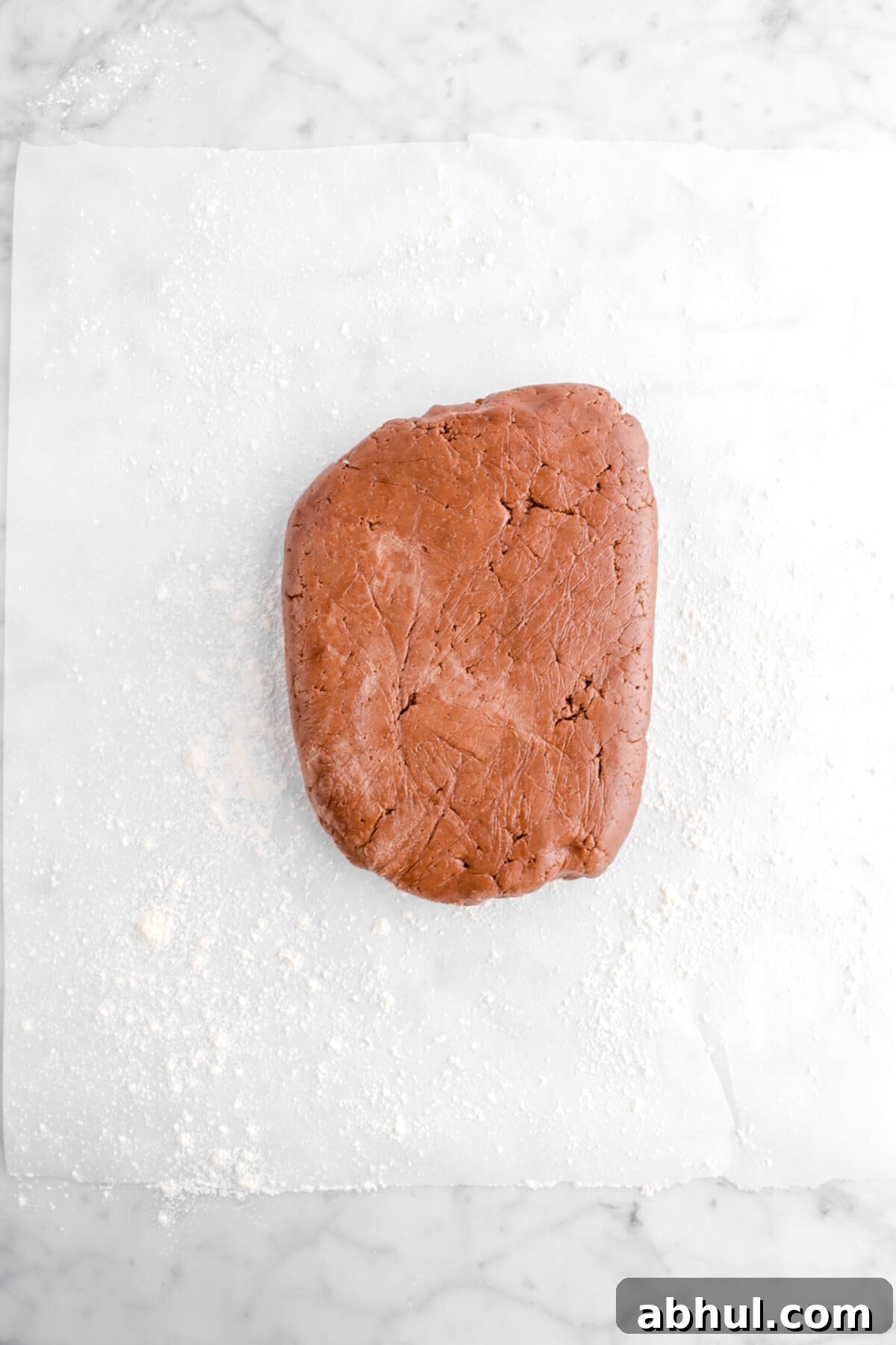 Chocolate-Strawberry Linzer Cookie Recipe for Perfect Sandwich Cookies 18 cookie dough on floured parchment paper