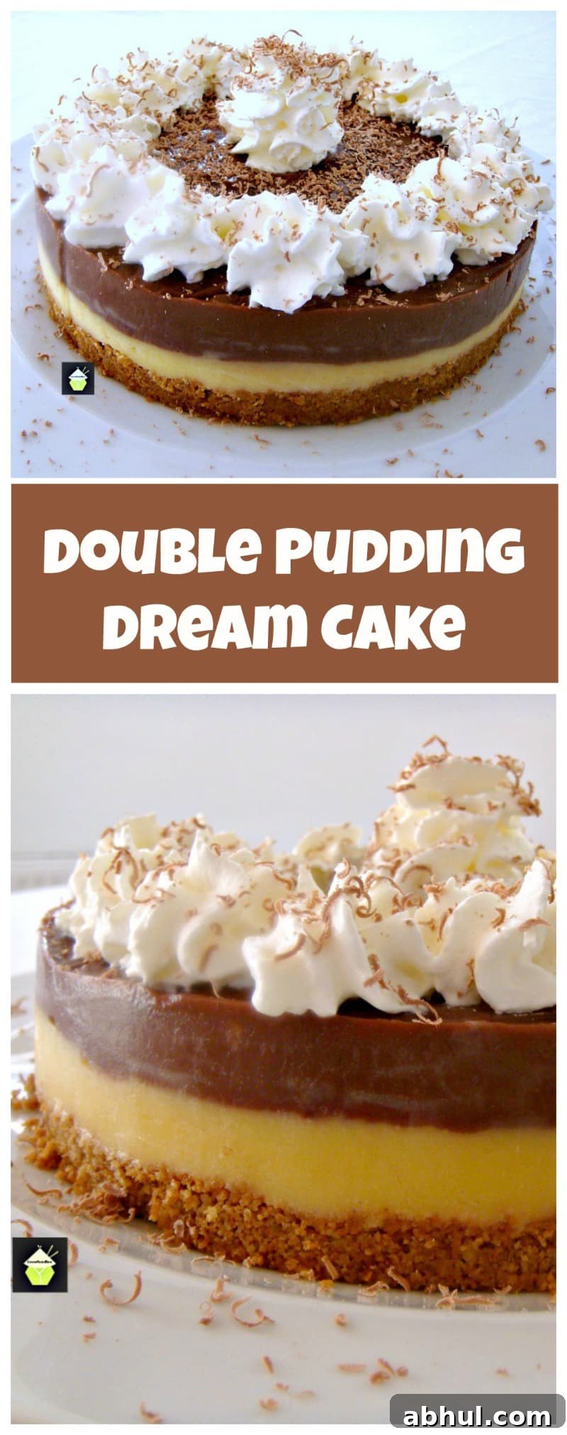 Double Pudding Dream - A delicious dessert, flexible for you to choose your favorite flavors. Here I made layers of Vanilla and Chocolate, come and see the recipe for more suggestions and how to make!