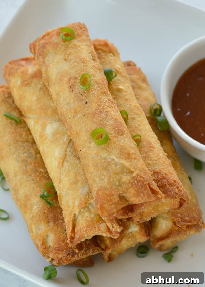 Crispy Air-Fried Egg Rolls: Quick Recipe for Homemade Crunch 5 These Air Fryer Egg Rolls are going to become your new go to snack! These perfectly crispy egg rolls taste just like take out!