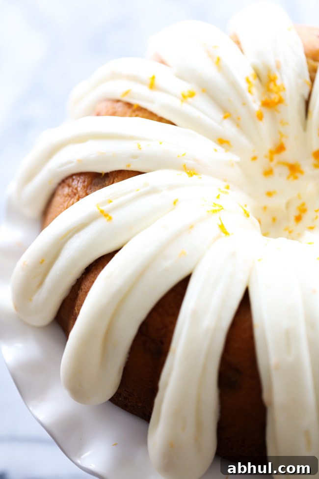 Cranberry Orange Bundt Cake closeup