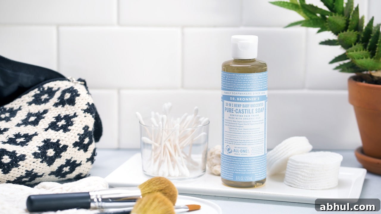 Cleaning Makeup Brushes with Castile