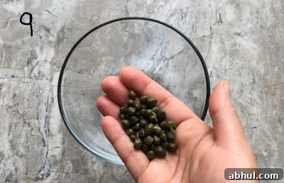 Adding capers to a bowl