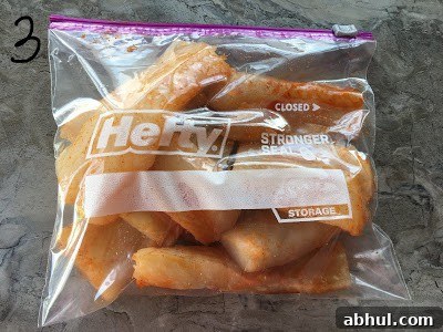 Marinated fish in the zip lock bag