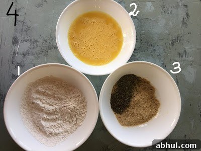 Assembly line of coating process of the fish fingers