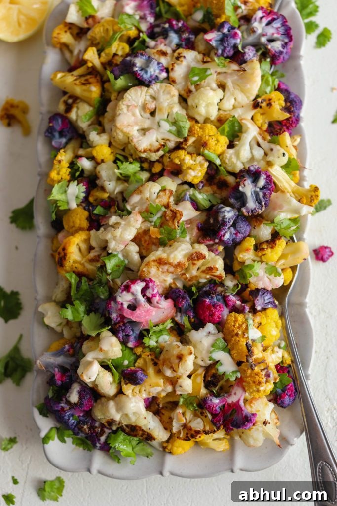 Tri-Colored Roasted Cauliflower Salad by Flora & Vino