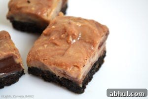Chocolate Swirl Caramel Fudge Bars are a sweet, gooey, sticky, soft caramel fudge with caramel chocolate (Rolos) mixed throughout the warm caramel to create a swirl on top of an Oreo base. #oreofudge #caramelfudge #caramelchocolatefudge 