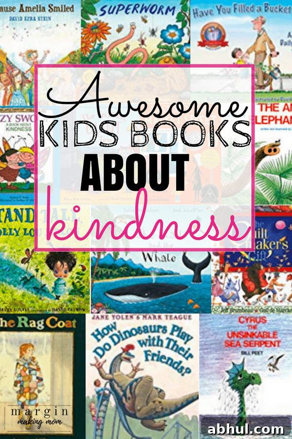 Collage of different covers of children's books about kindness