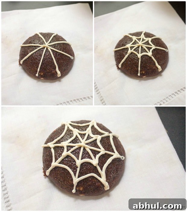 spiderweb cookies how to decorate