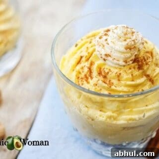 Keto Pumpkin Mousse in glass