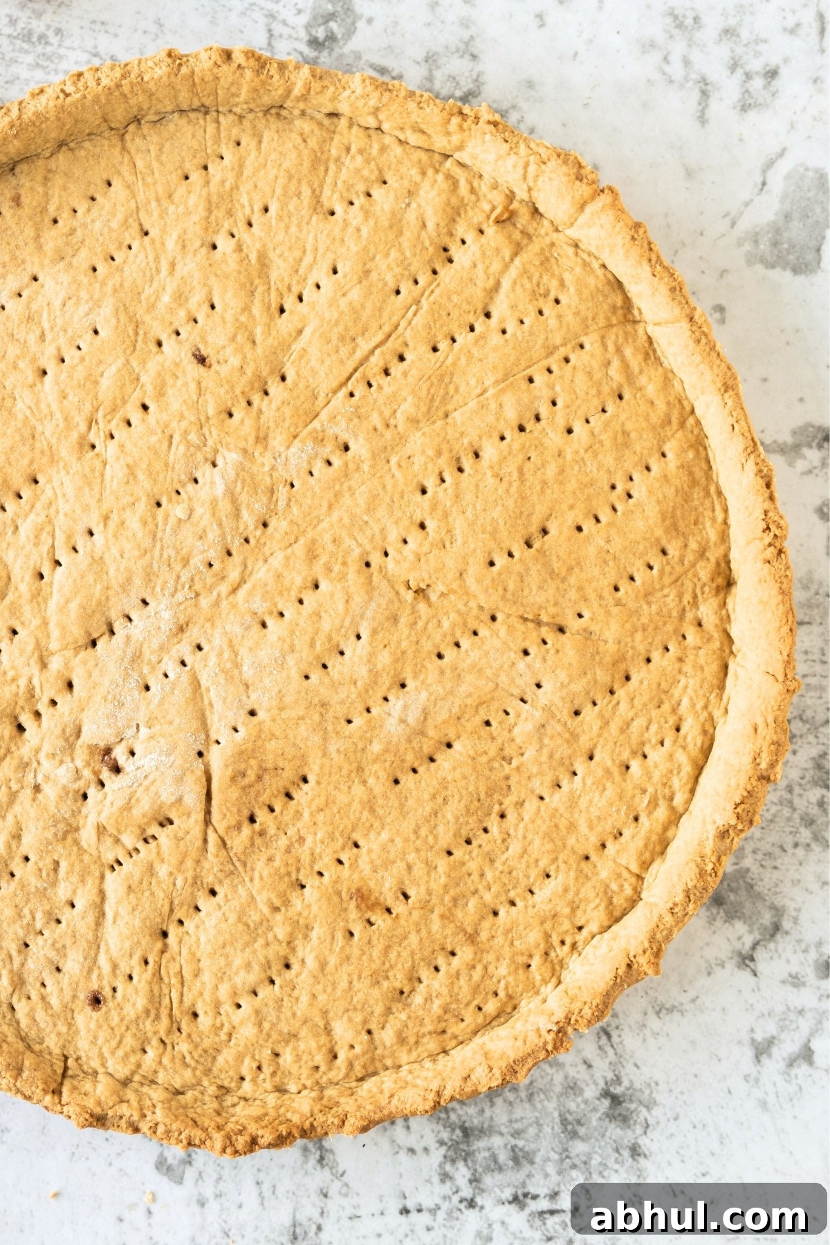 Freshly baked graham cracker crust