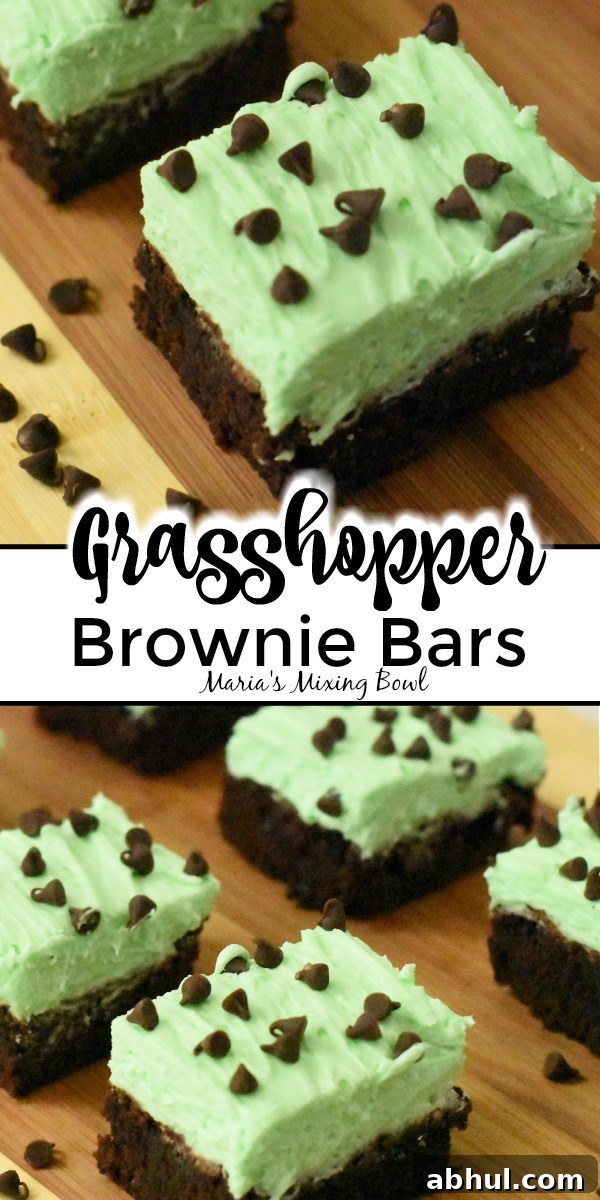 Grasshopper Brownie Bars