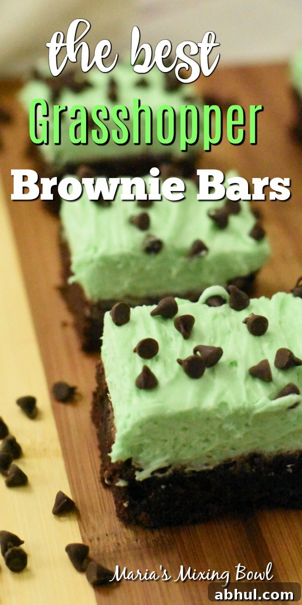 Grasshopper Brownie Bars