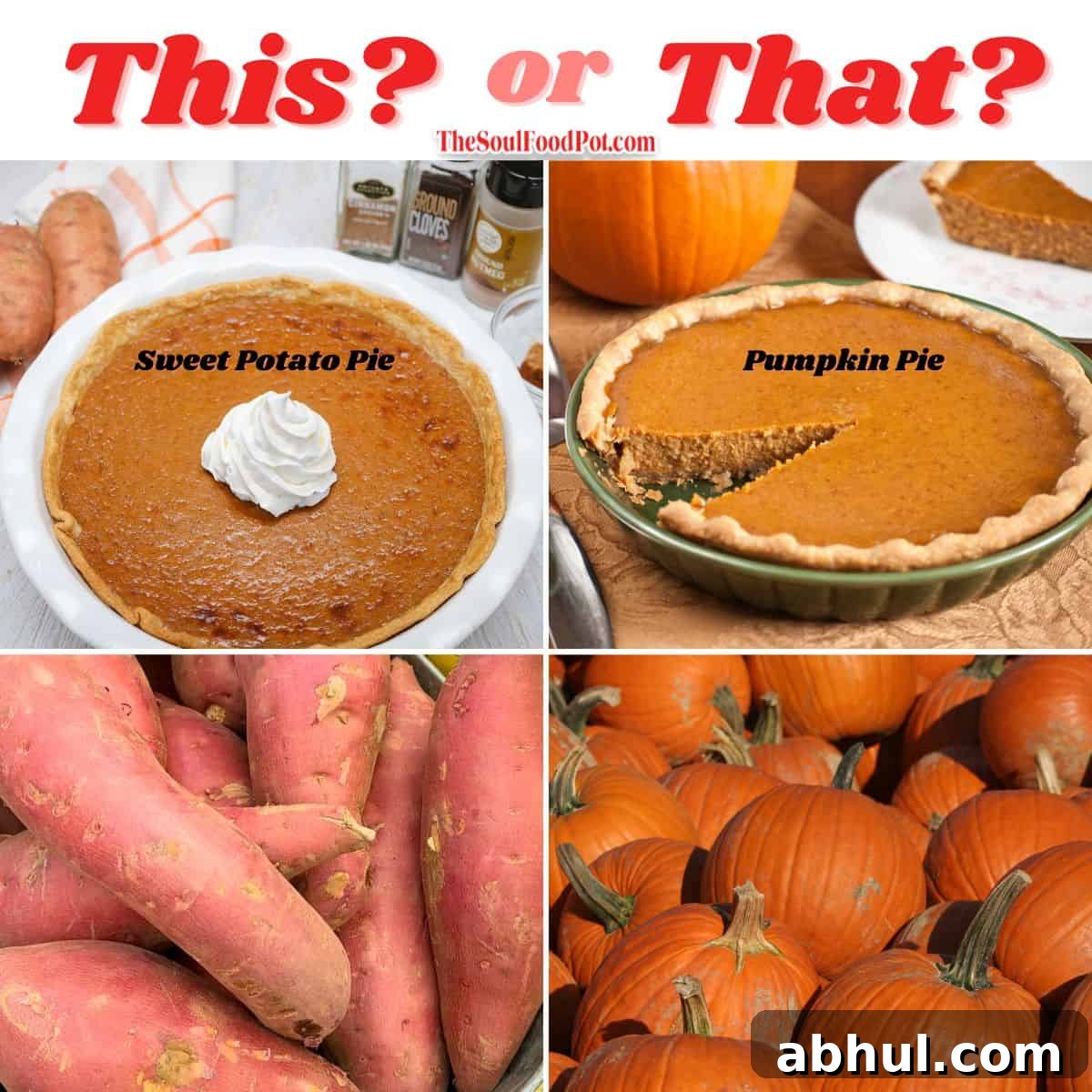 Sweet potato pie vs pumpkin pie meme