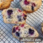 berry lemon muffins open