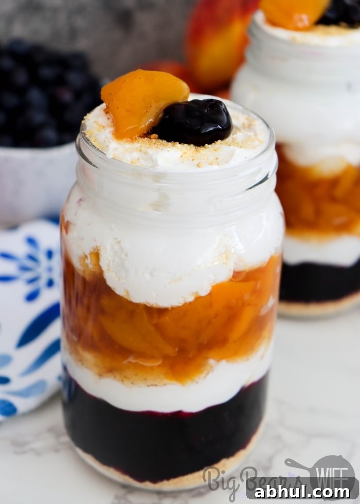 Blueberry Peach Pie Parfaits