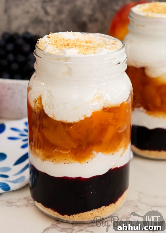 Blueberry Peach Pie Parfaits