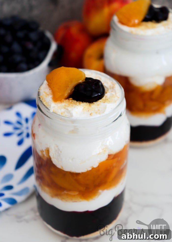 Blueberry Peach Pie Parfaits